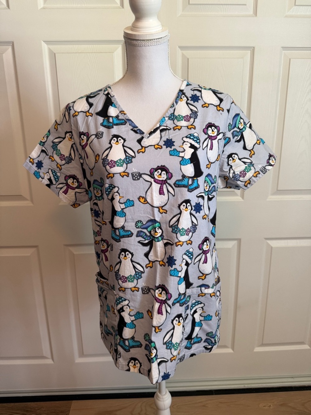 Scrubstar Penguin Winter Women’s Scrub Top